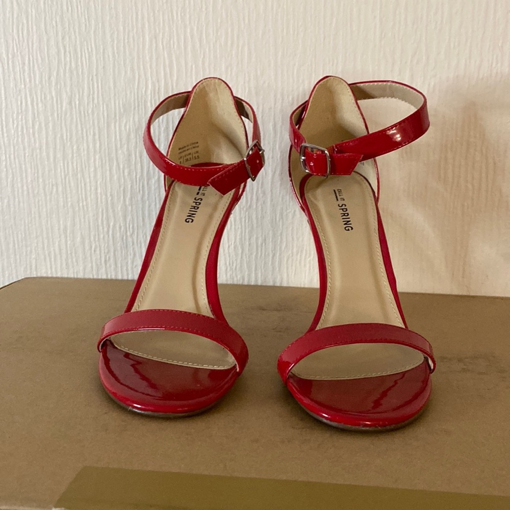 Call It Spring, Red, Heels, Wore Once For A Photo… - image 1